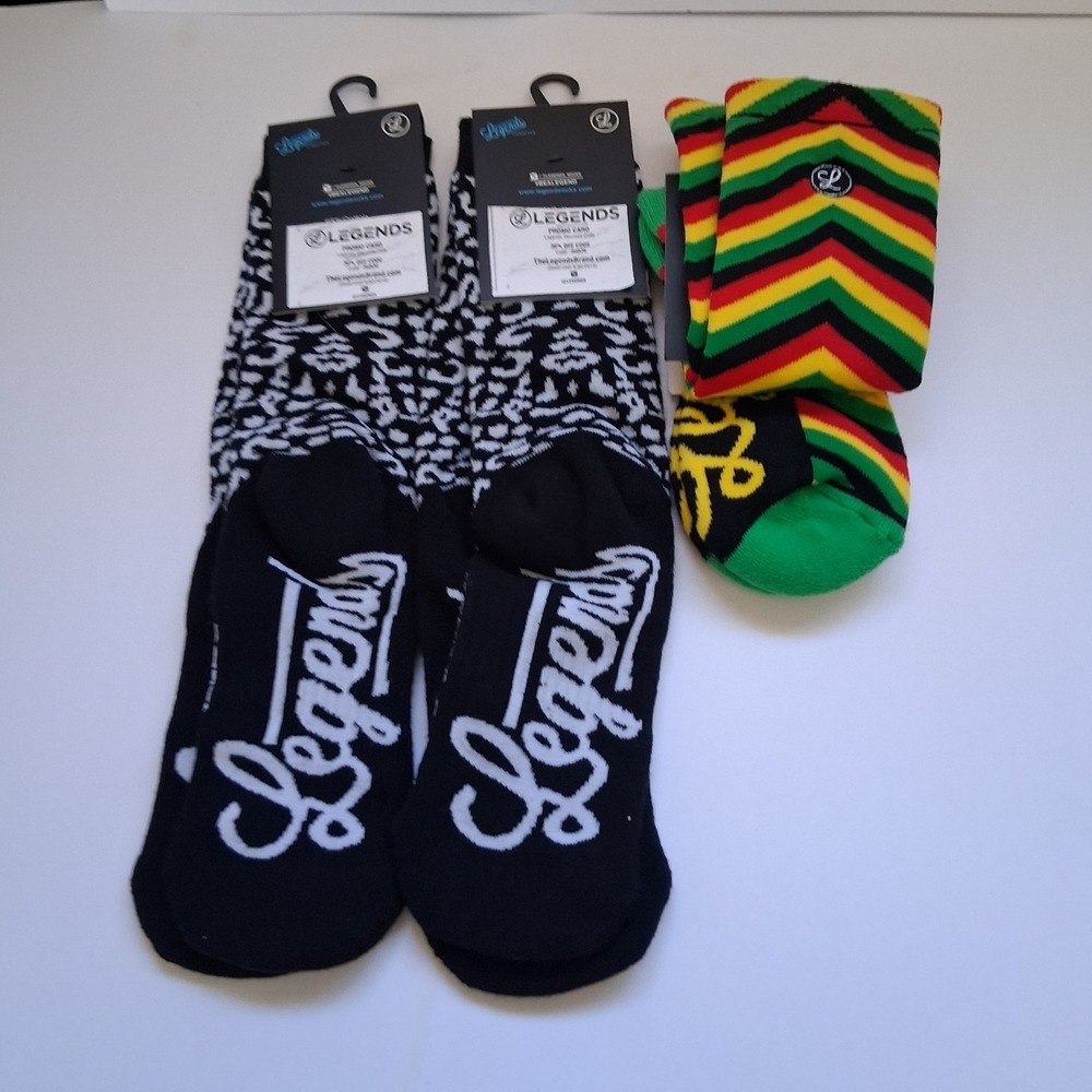 New Legends Men's Size 9 - 11 Three Pair of Mid Calf Cotton Blend Socks